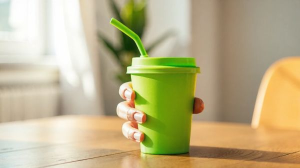 Discover the ultimate eco-friendly cup with straw for no spills